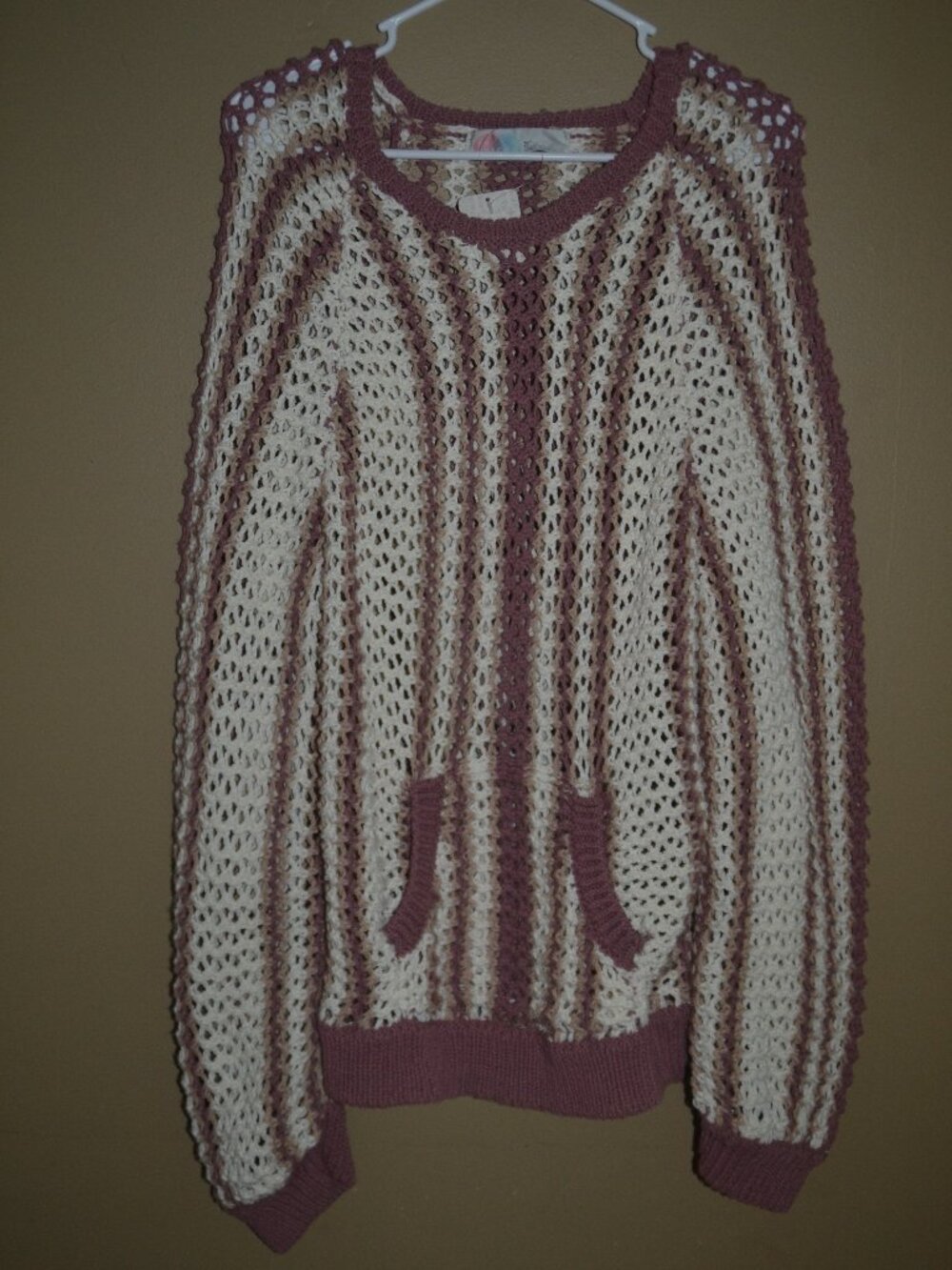 FREE PEOPLE FP BEACH FALL CLOUDS DAYTON STRIPED PULLOVER SWEATER